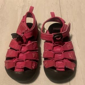 Gymboree Kid's Pink Leather Flat Comfy Summer Sandals Size 8